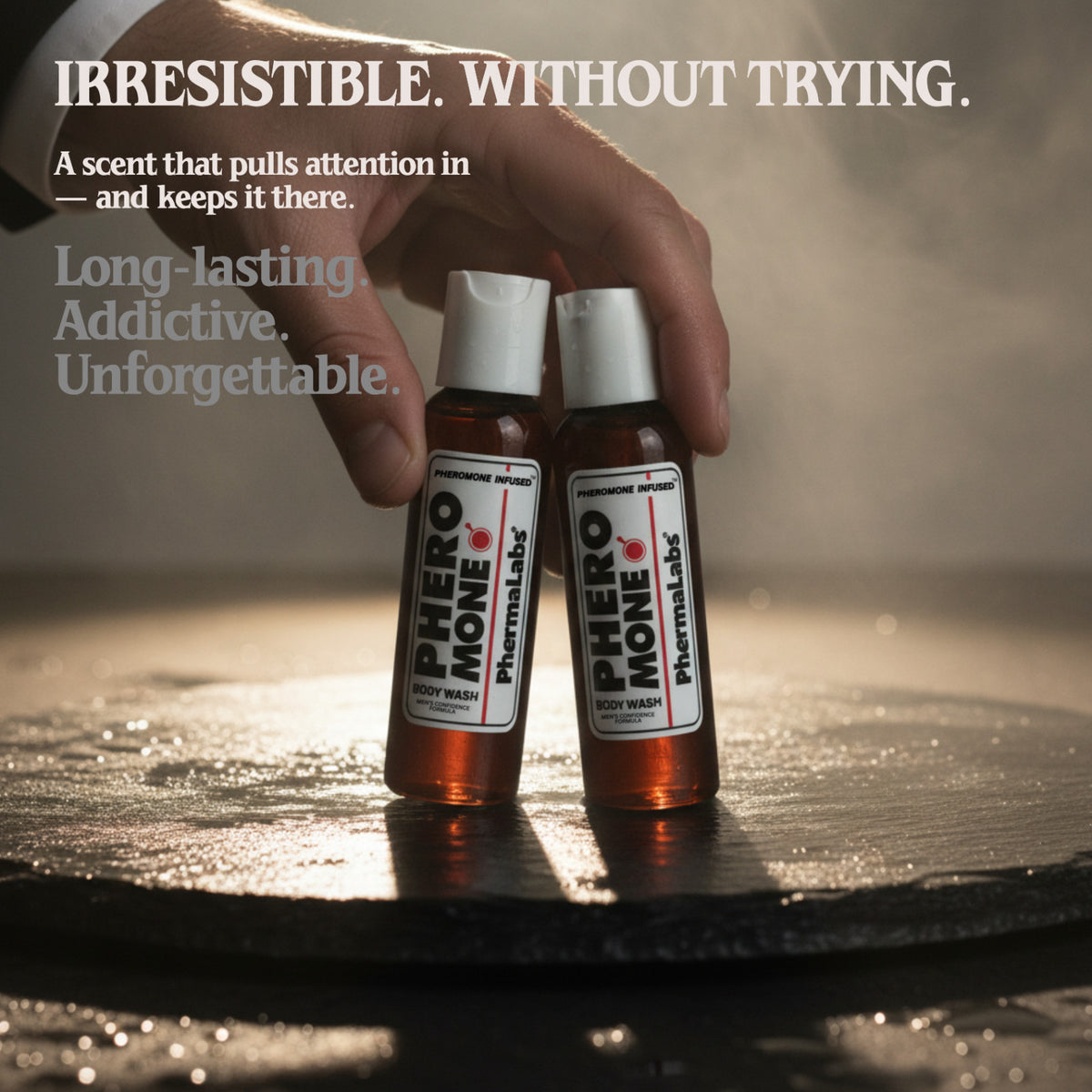 Men's Pheromone Body Wash - 2-Pack, Luxury Scented, Confidence Boost