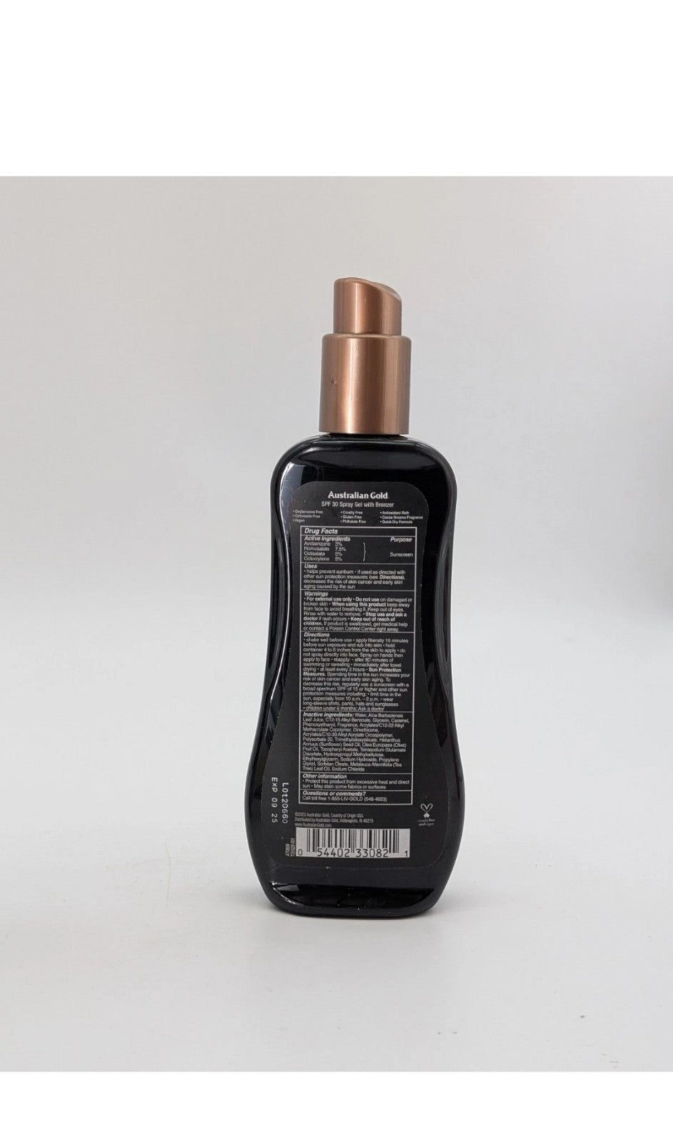 SPF 30 Sunscreen Spray Gel with Bronzer - 8 oz. Sun Protection