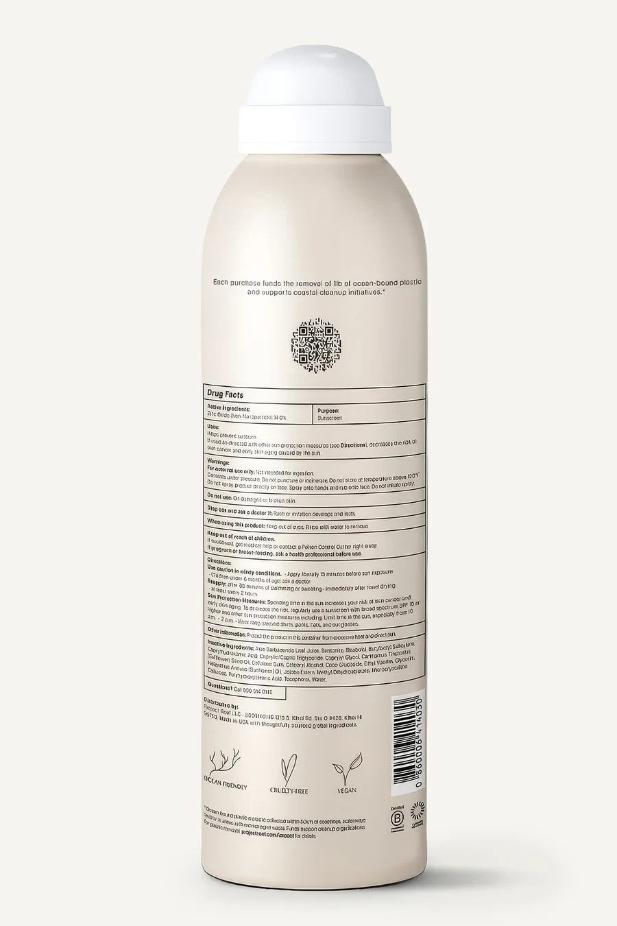 Mineral Sunscreen Mist SPF30 with Zinc Oxide - Reef Safe, Hydrating & Water-Resistant