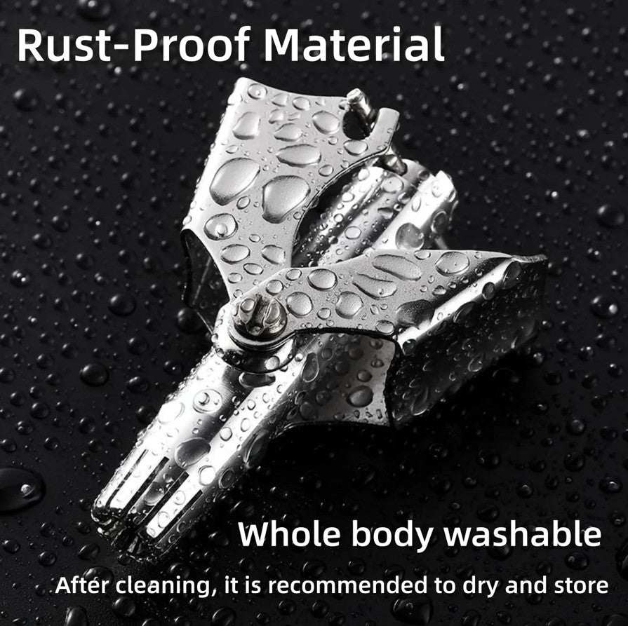 Manual Waterproof Nose & Ear Hair Trimmer Stainless Steel Portable Groomer