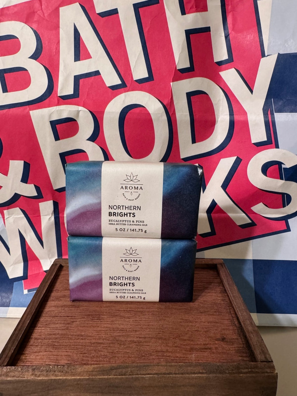 Shea Butter Bath & Body Cleansing Bar Set of 2 - Northern Lights, 5 oz each