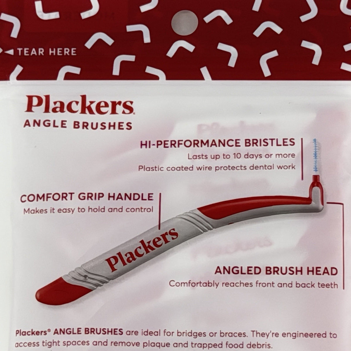 Interdental Dental Brushes 16-Count Moderate Angle Tooth Cleaners