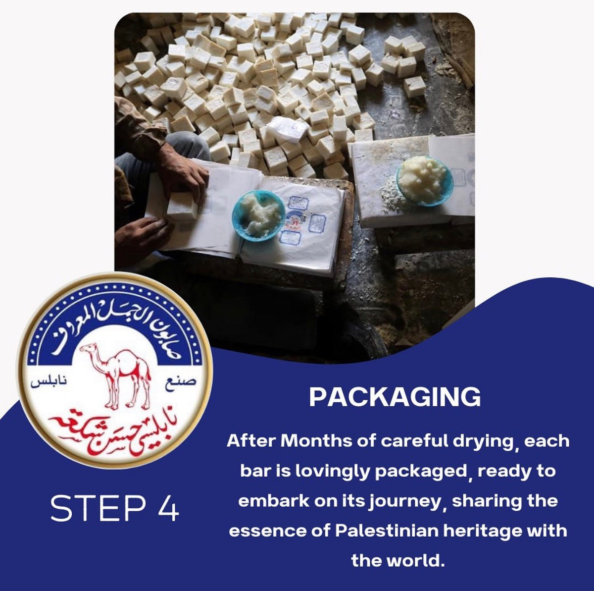 Palestinian Olive Oil Soap Bars - Traditional Handmade Nablus Skincare, 48 Pieces