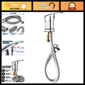 Chrome Salon Shampoo Bowl Faucet with 31.49-Inch Hose Hot & Cold Water