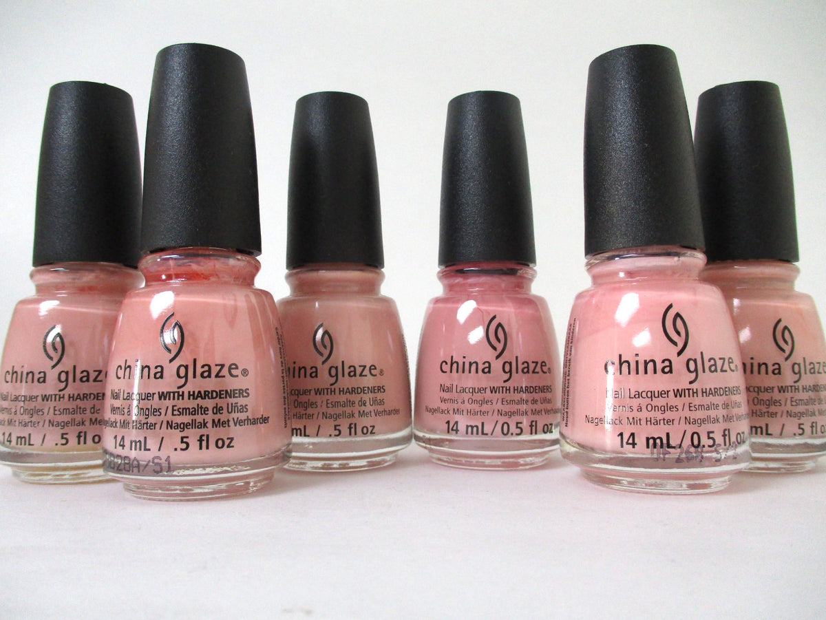 Nail Polish Set 6 Pack - Long-Lasting China Glaze Diva Bride 0.5 oz