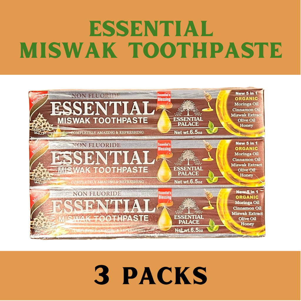 5 in 1 Fluoride-Free Miswak Toothpaste - Natural Oral Care, 6.5 oz