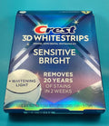 Crest 3D Whitestrip Sensitive Bright Strips - Removes 20 Years of Stains