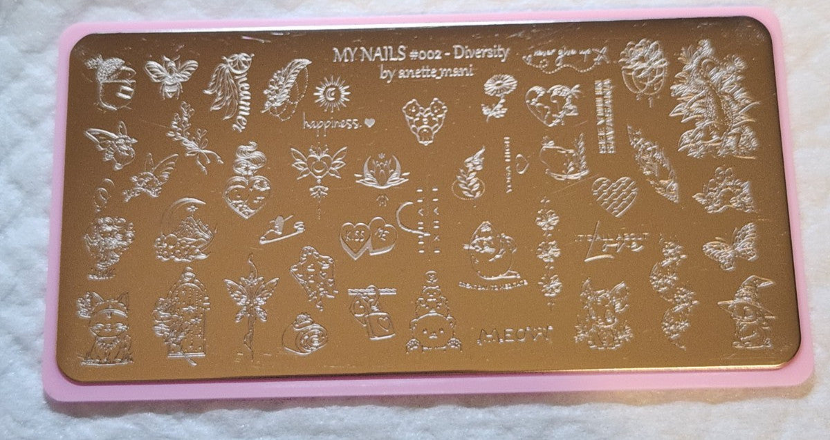 Nail Stamping Plate MY NAILS 002 - Diverse Nail Art Design