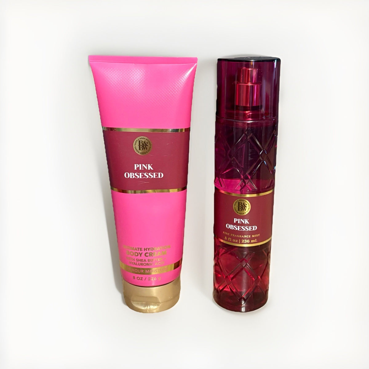 Bath & Body Works Pink Obsessed Fragrance Mist & Body Cream Set of 2