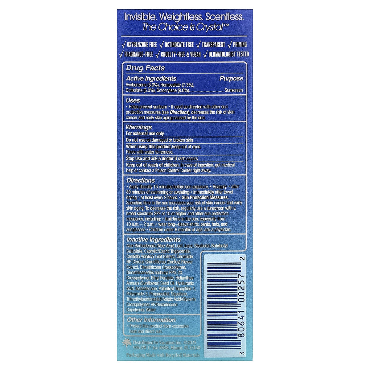 Invisible SPF 50 Sunscreen Gel for Face, Water-Resistant, Priming & Makeup Base