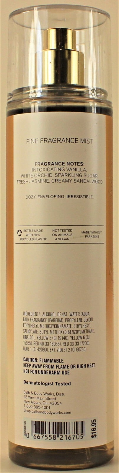 Set of 6 Vanilla & Floral Body Mist Sprays - 8oz each