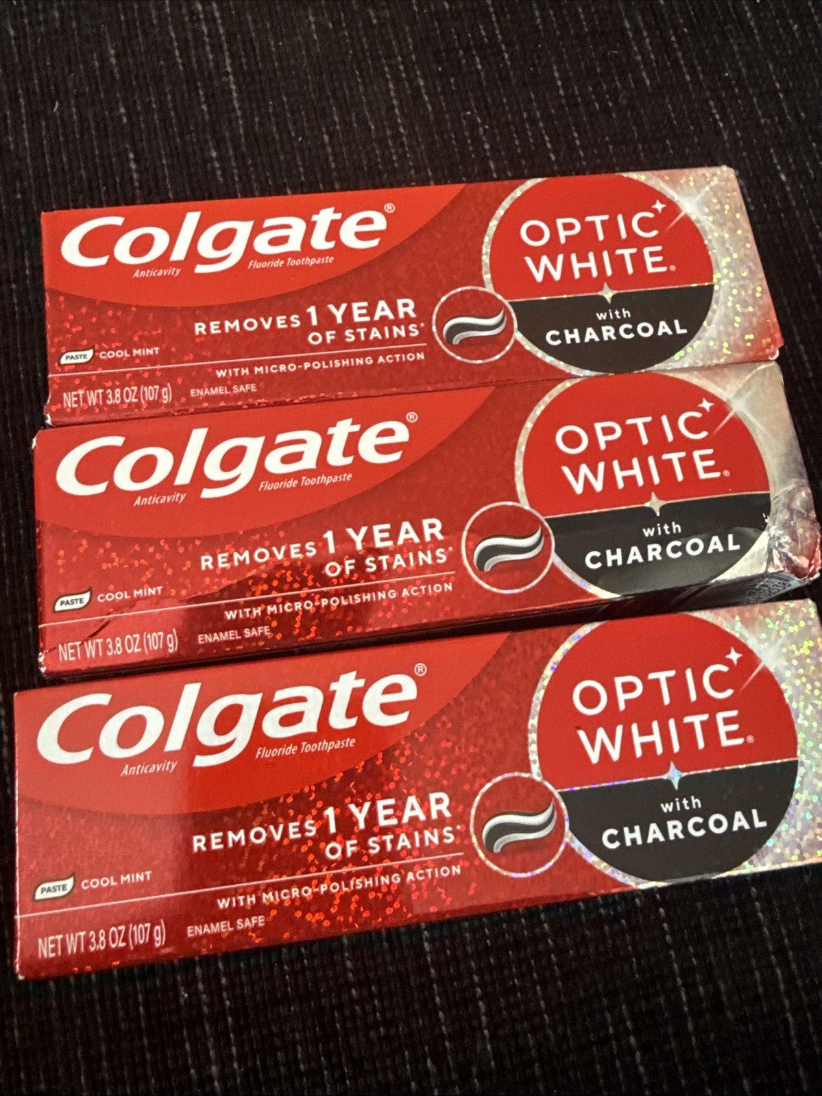 Lot of 3 Charcoal Whitening Toothpaste 3.8oz - Oral Care