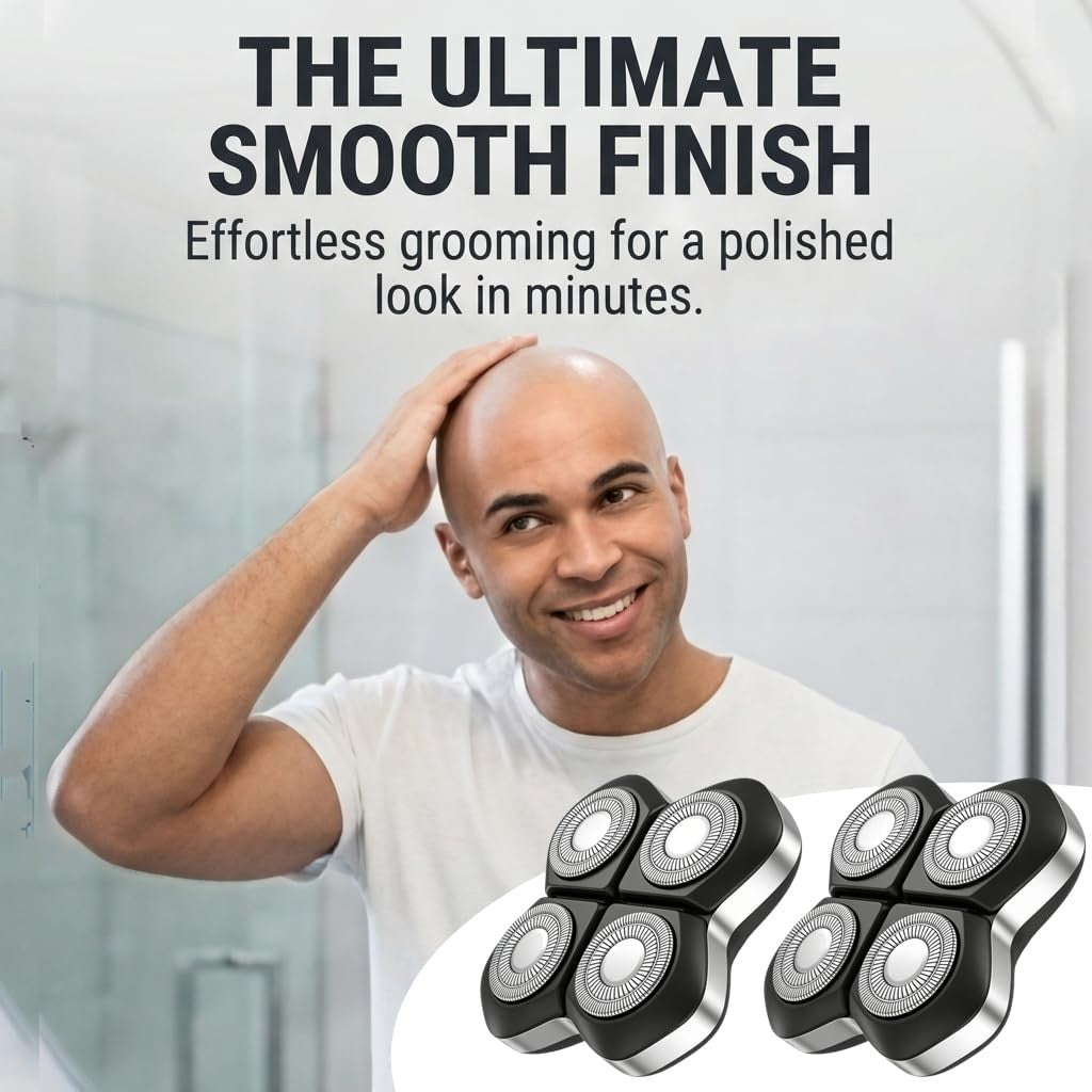 Precision Replacement Blades for Freebird Pro - Black, 4 Pack