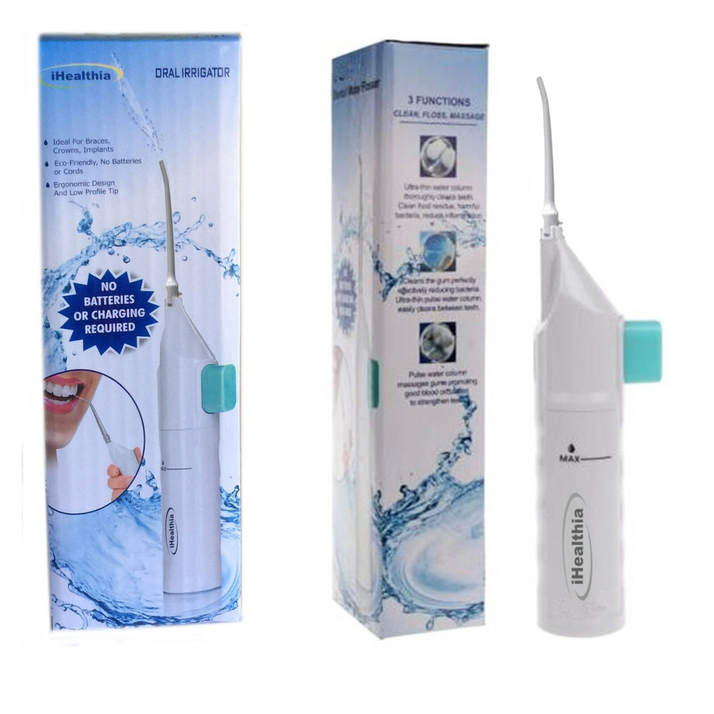 Portable Manual Water Flosser with Nasal Wash Tip for Oral and Nasal Care