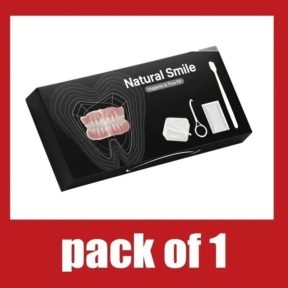 Full Mouth Denture Set with Storage Case and Cleaning Accessories