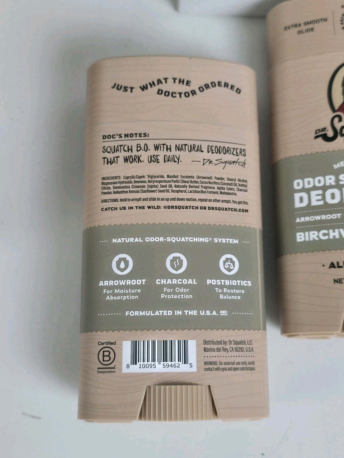 Mens Deodorant Birchwood Breeze Four Pack - Natural & Fresh Scent
