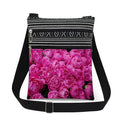 Pink Floral Crossbody Bag with Adjustable Shoulder Strap for Women & Teens