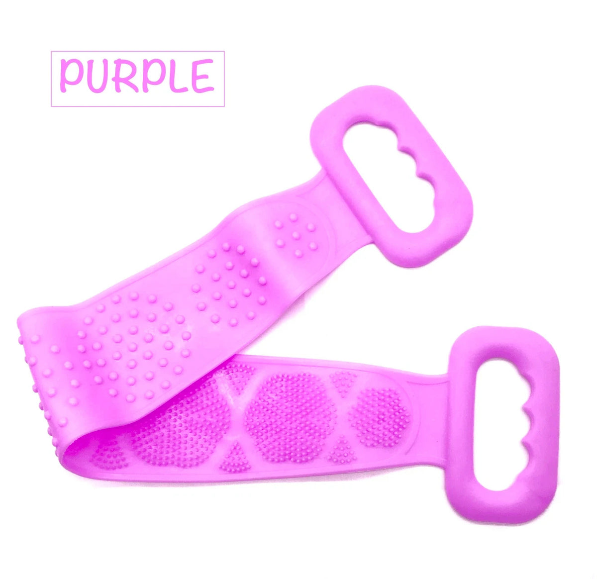 Silicone Back Scrubber Double Sided Bathing Brush for Skin Exfoliation