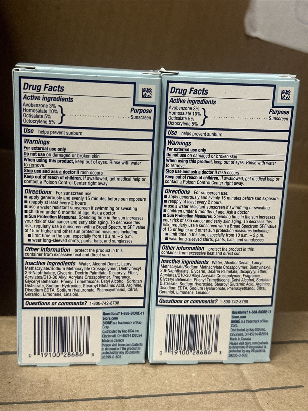 Biore UV Aqua Rich SPF50 Daily Hydrating Facial Moisturizer - 2 Tubes