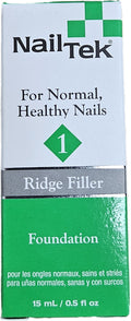 NailTek Ridge Filler Base Coat 2 Pack - Multiple Formulas for Nail Repair