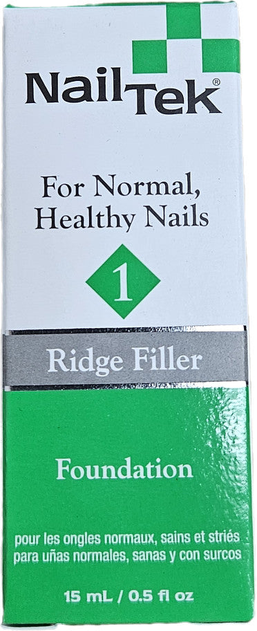 NailTek Ridge Filler Base Coat 2 Pack - Multiple Formulas for Nail Repair