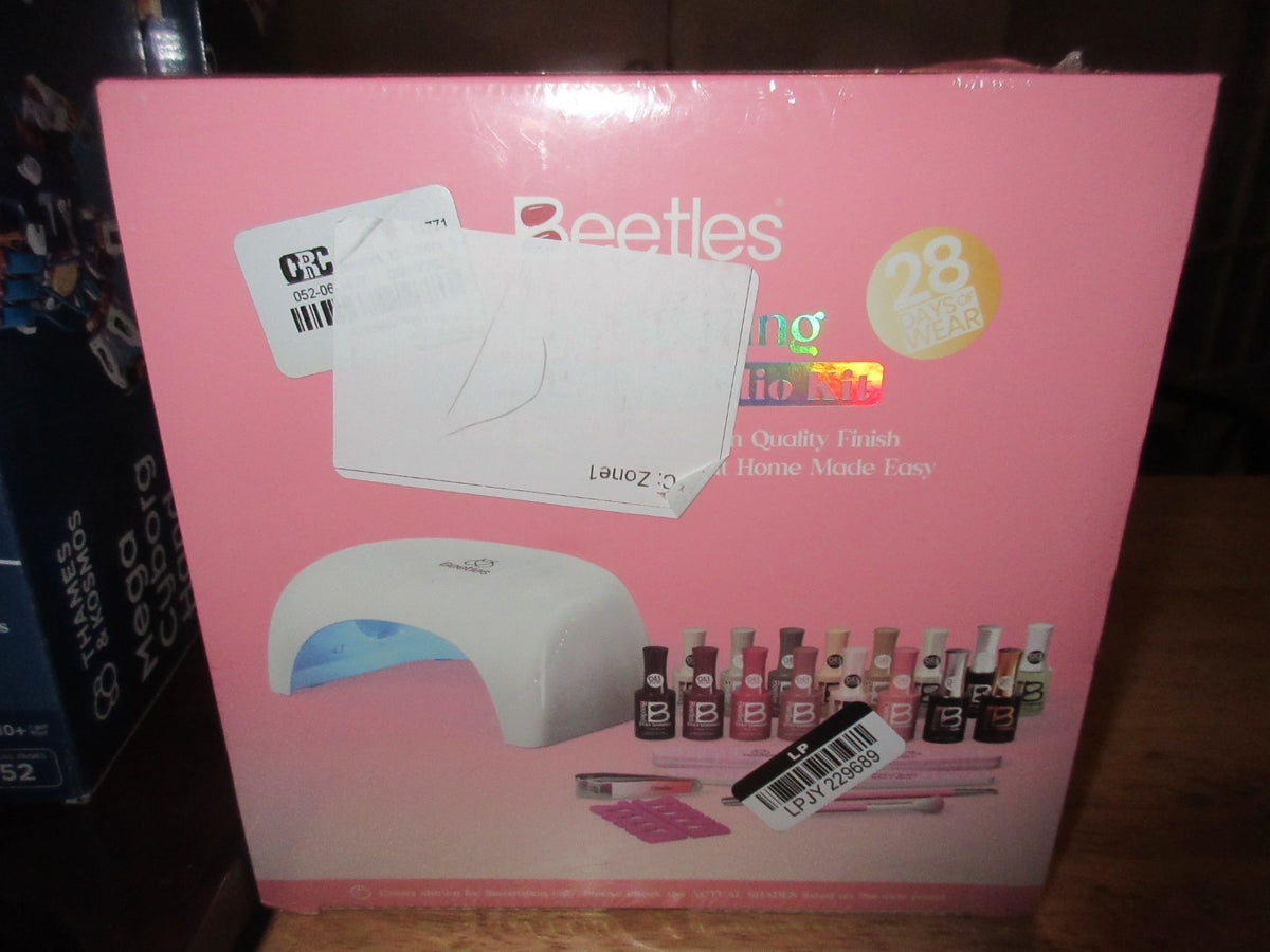 Beetles Gel Nail Polish Kit with UV Light - 12 Colors Complete Set Sealed