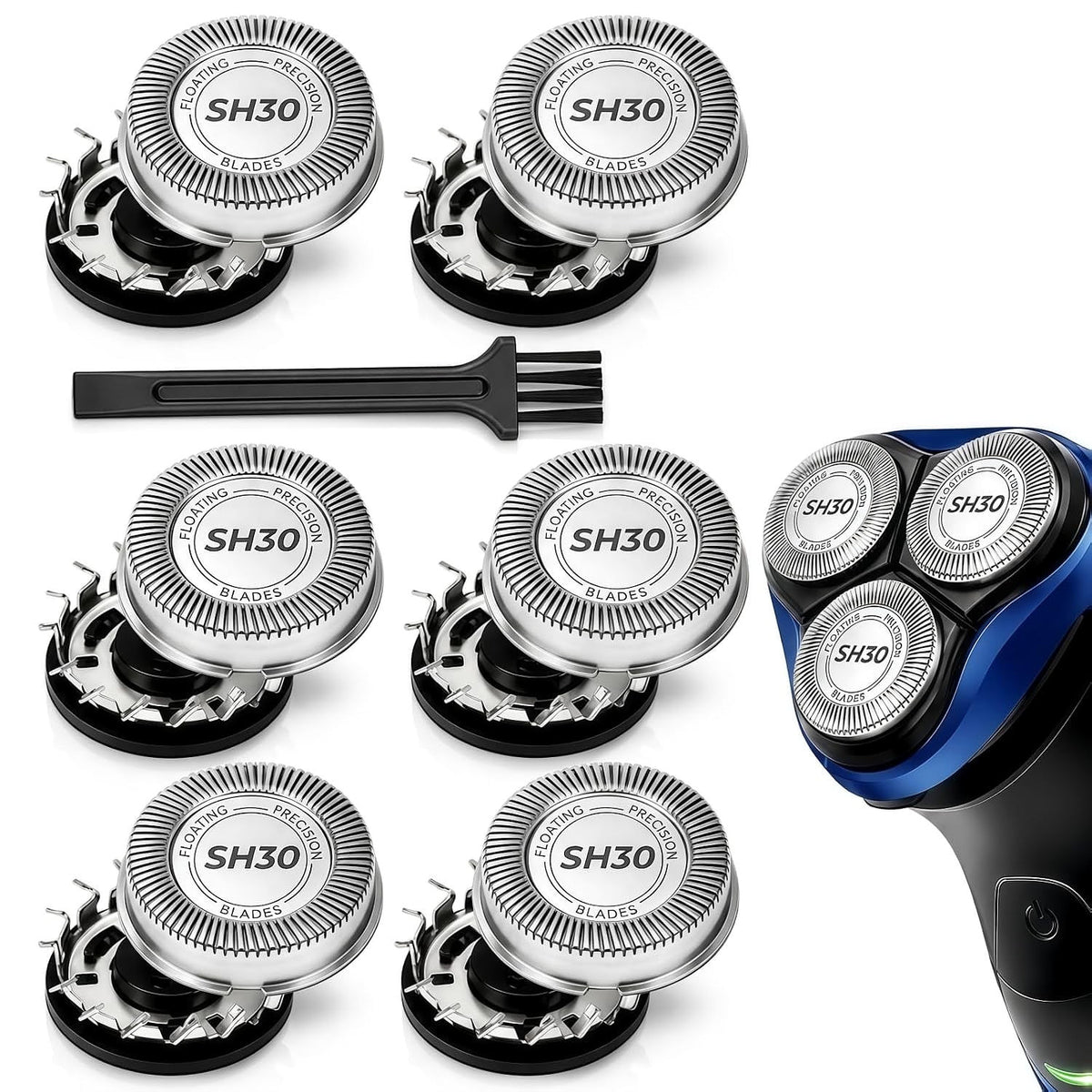 Replacement Shaver Heads for Philips Norelco Series 1000 2000 3000 - 6 Pack