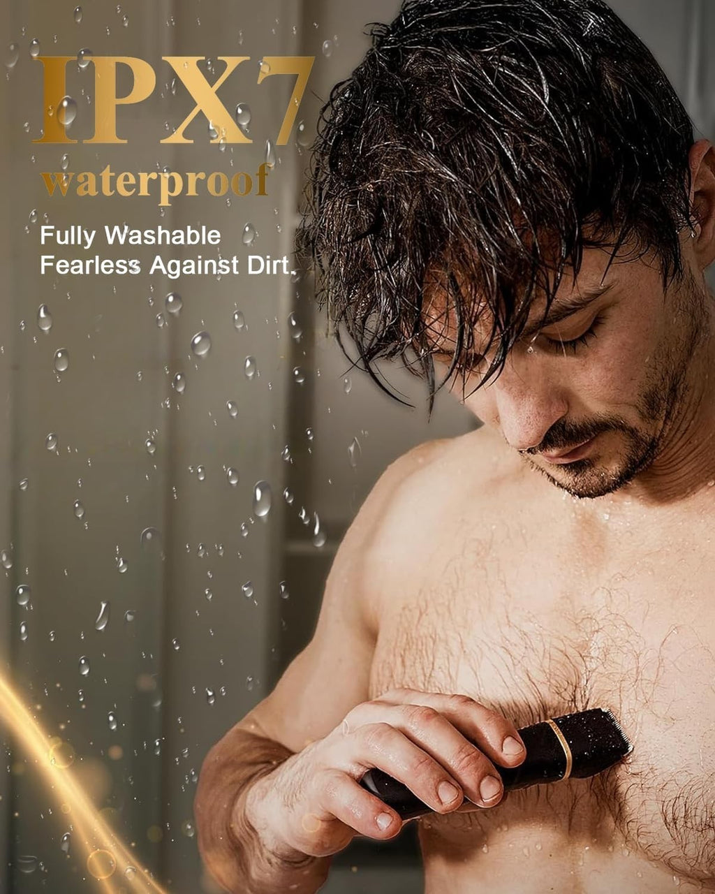 Men's 3-in-1 Waterproof Beard Trimmer & Body Groomer - USB Rechargeable