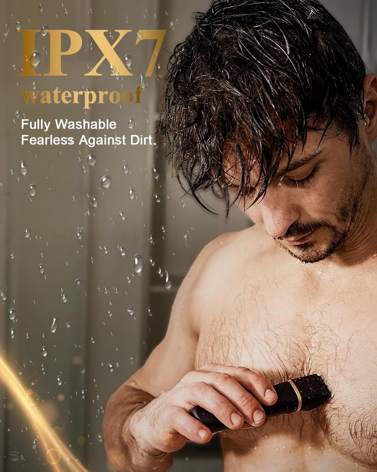 Men's 3-in-1 Waterproof Beard Trimmer & Body Groomer - USB Rechargeable