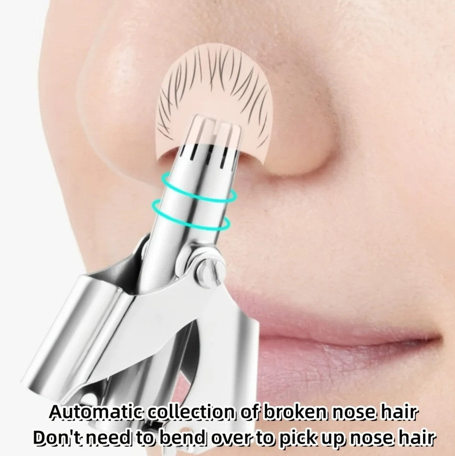 Manual Waterproof Nose & Ear Hair Trimmer Stainless Steel Portable Groomer