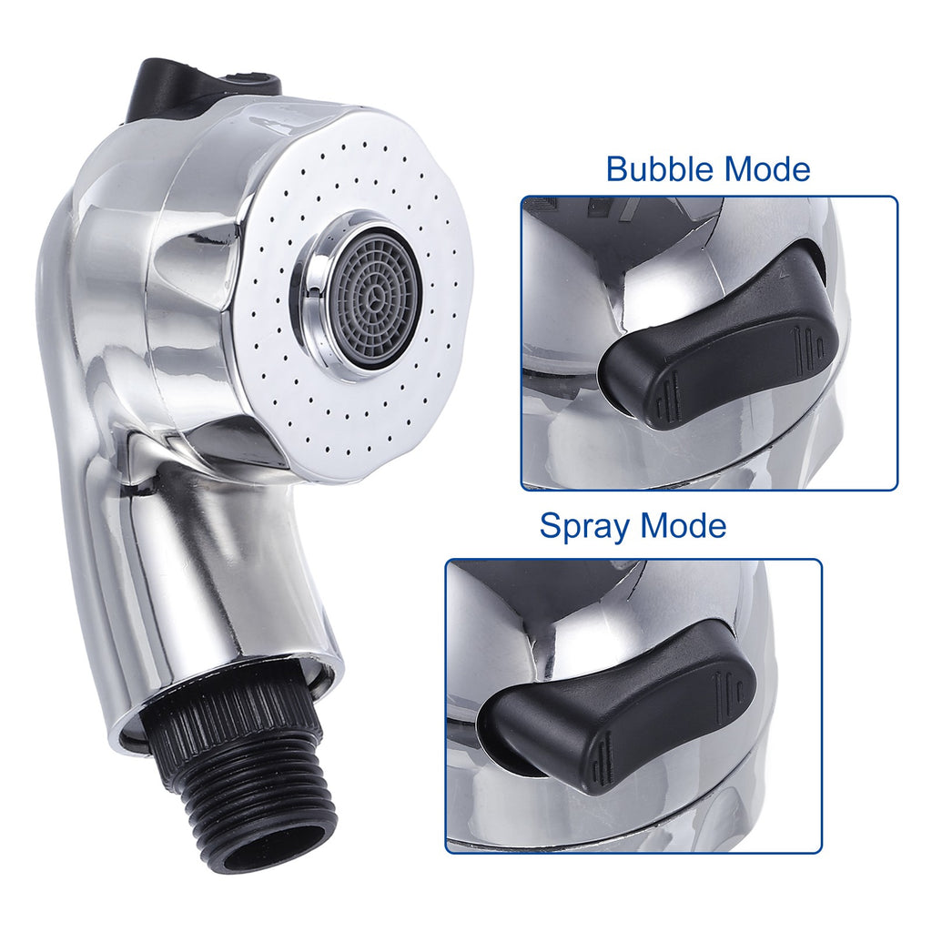 Shampoo Bowl Sprayer Head Sink Faucet with 2 Buttons - Silver