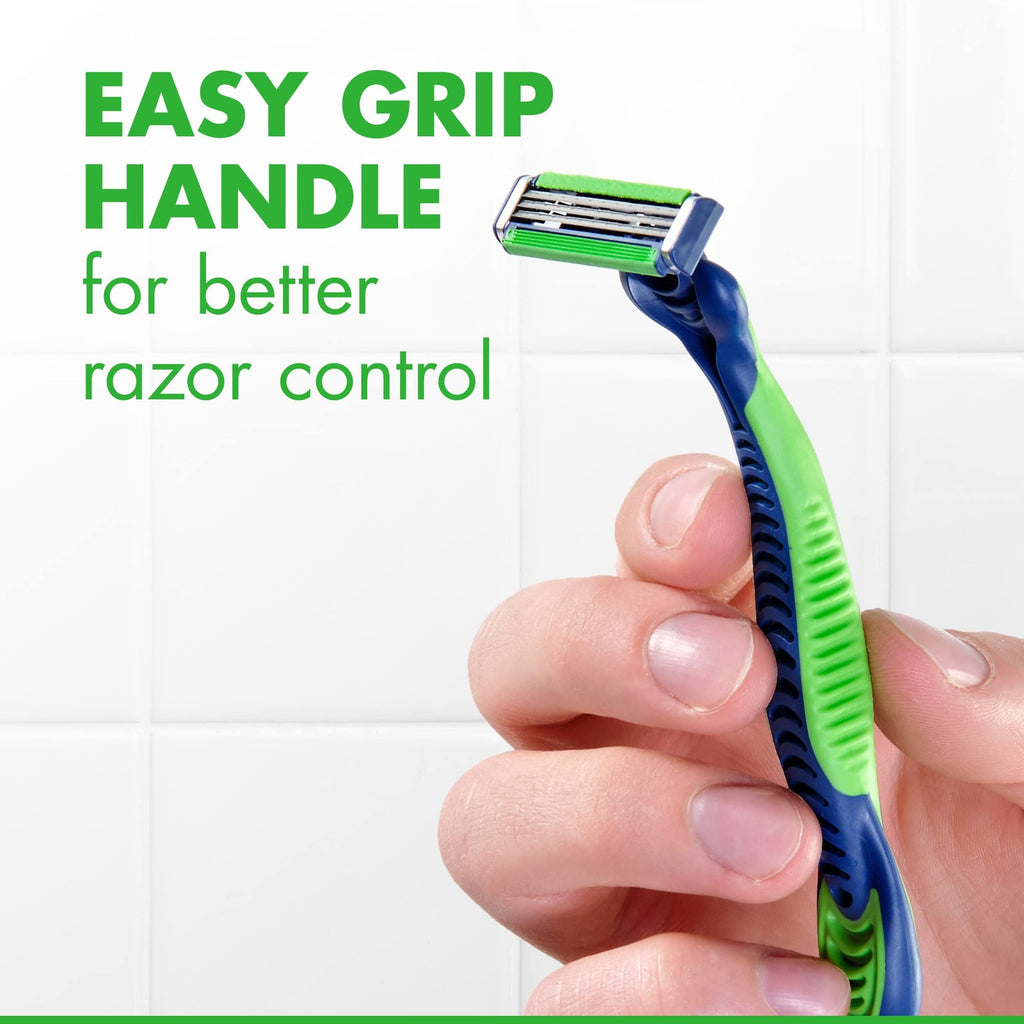 Disposable Razor with 3 Blades - Sensitive Men's Shaving Set, 4 Razors