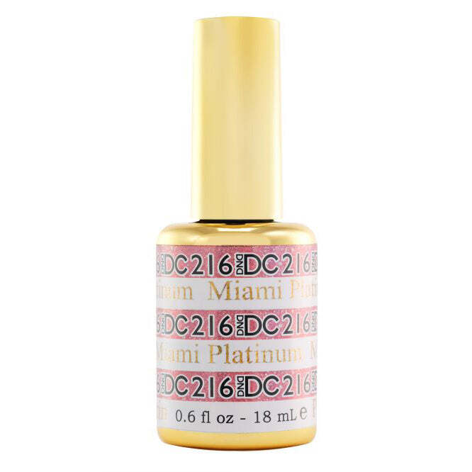 Glitter Gel Nail Polish - Long-Lasting Sparkle, DND DC Platinum #216
