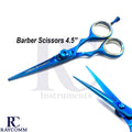 Professional Barber Hair Cutting Shears Blue 4.5-6 Inch Salon Scissors