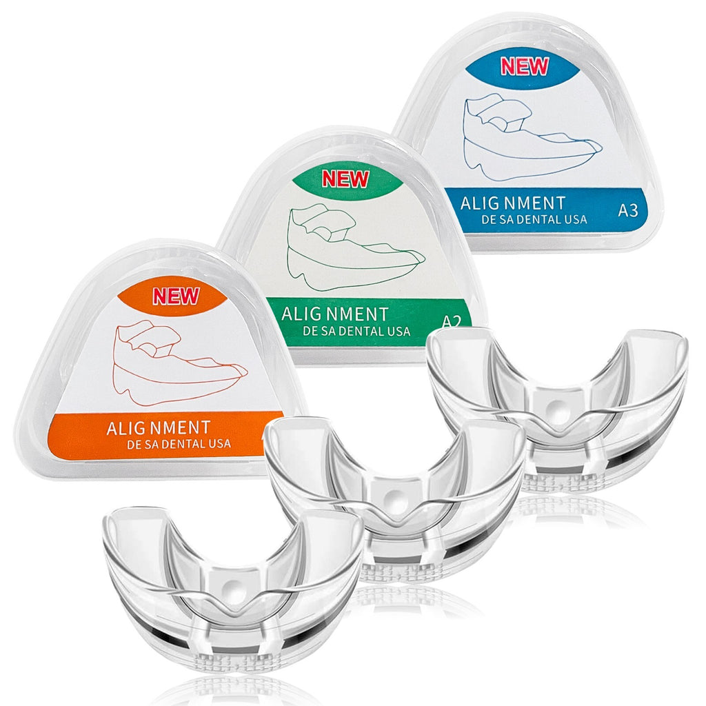 Night Mouth Guard for Teeth Clenching & Straightening 3-Pack - Adults