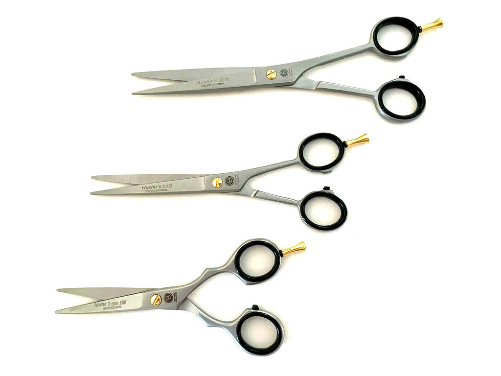 Professional Barber Haircutting Shears Set - 3 Stainless Steel Grooming Scissors