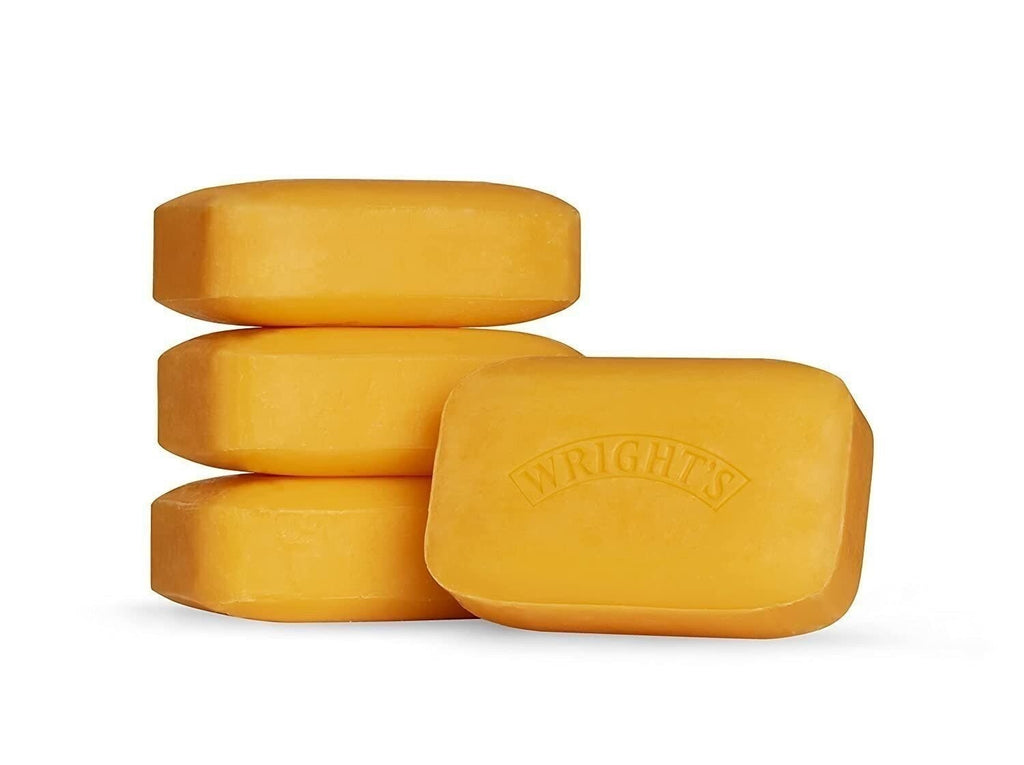 Wright's Coal Tar Soap Pack of 4 - Traditional Antiseptic Cleansing Bar
