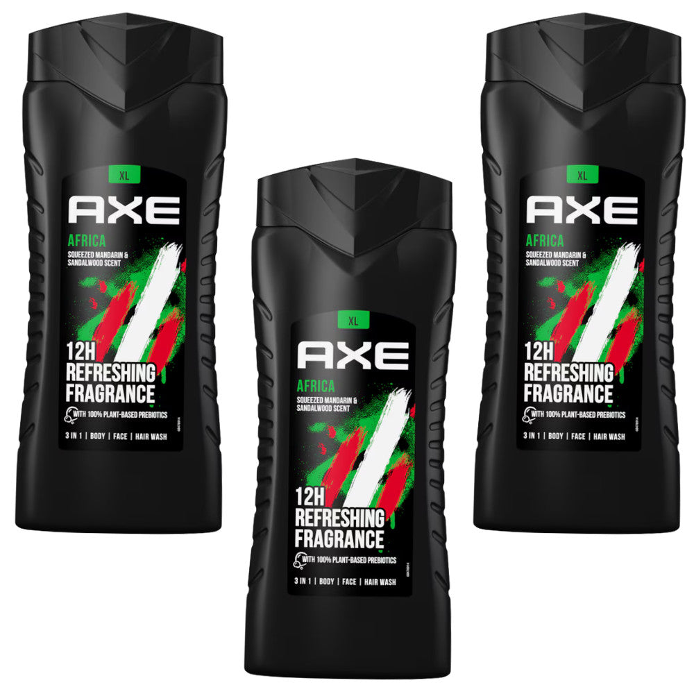 Men's Body Wash with Mandarin & Sandalwood – 400ml, 3 Pack