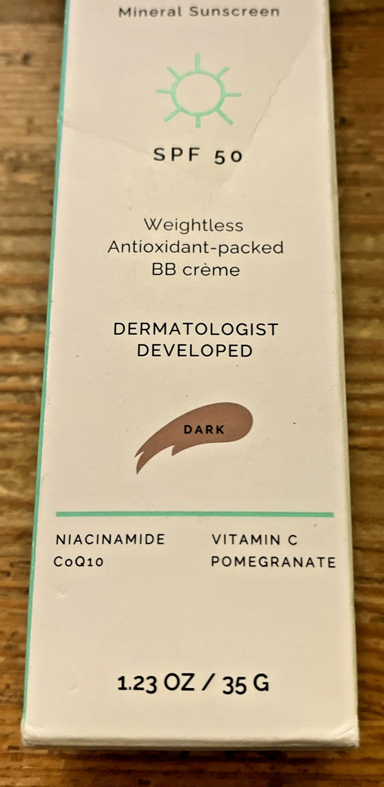 Mineral BB Cream SPF 50 Sunscreen Dark Tinted Lotion - Sun Protection