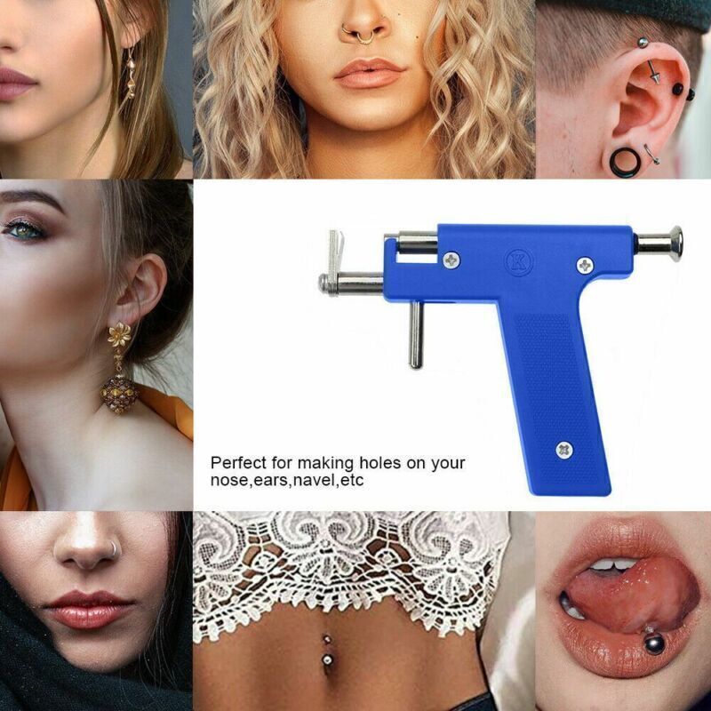 Professional Ear Piercing Gun Kit with 98 Studs - DIY Ear Nose Navil Body Kit