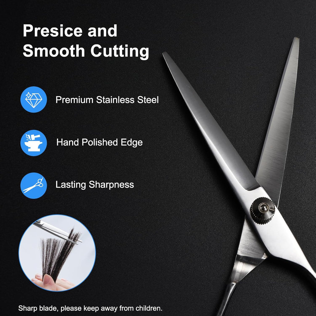 Professional Hair Cutting Shears - Stainless Steel, 6.5 Inch, Ergonomic Design