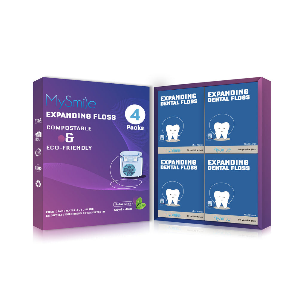 Expanding Dental Floss Pack - Gentle, Shred-Resistant Mint Floss for Sensitive Gums