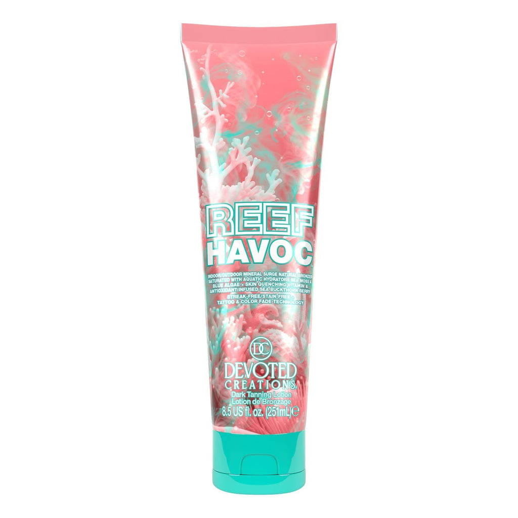 Dark Tanning Lotion with Natural Bronzer for Indoor & Outdoor Use - Reef Safe Mineral Formula