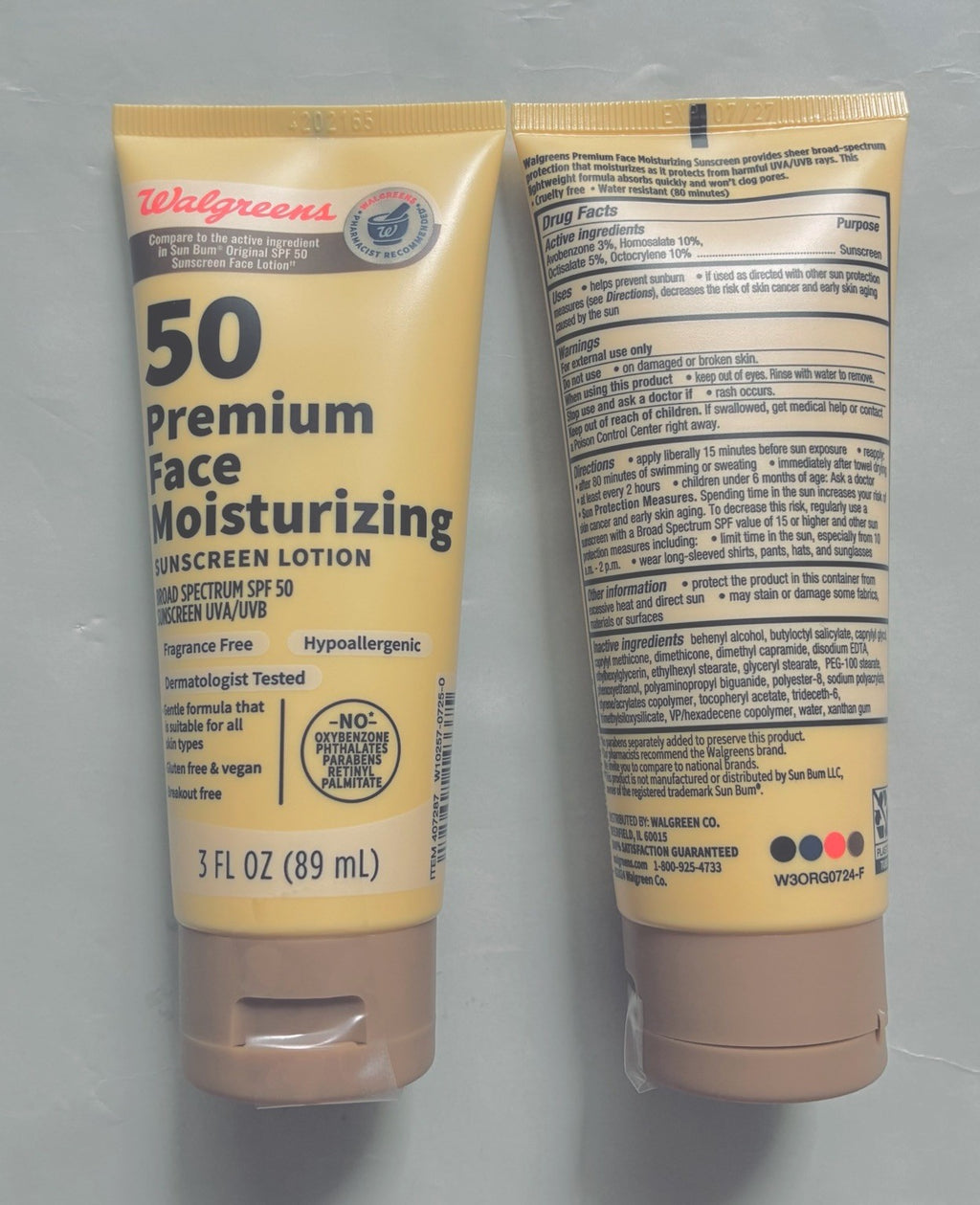 SPF 50 Face Moisturizing Sunscreen Lotion - 3oz, Broad Spectrum UVA/UVB