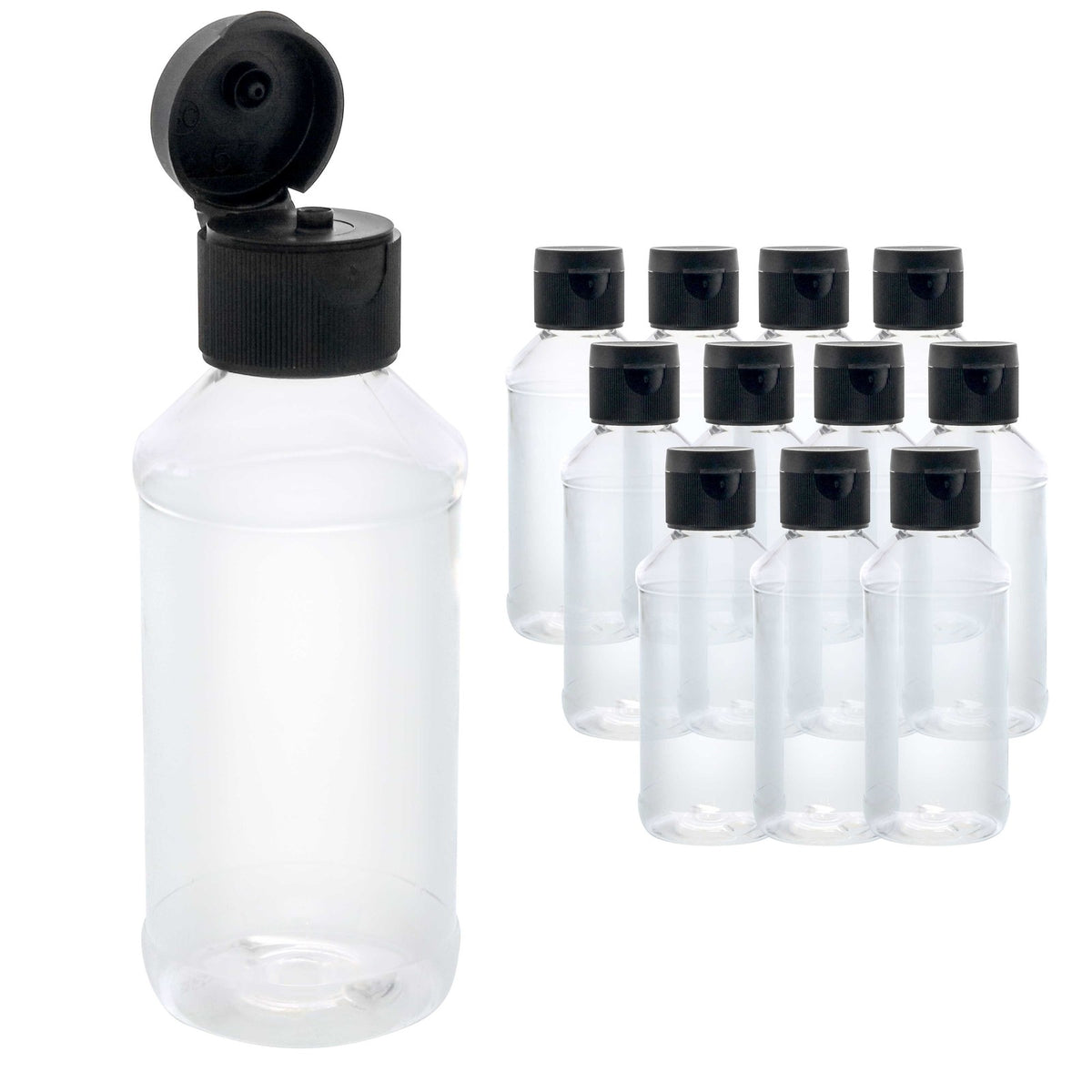 12 Pack 4oz BPA-Free Plastic Squeeze Bottles with Flip Cap for Paint & Cosmetics