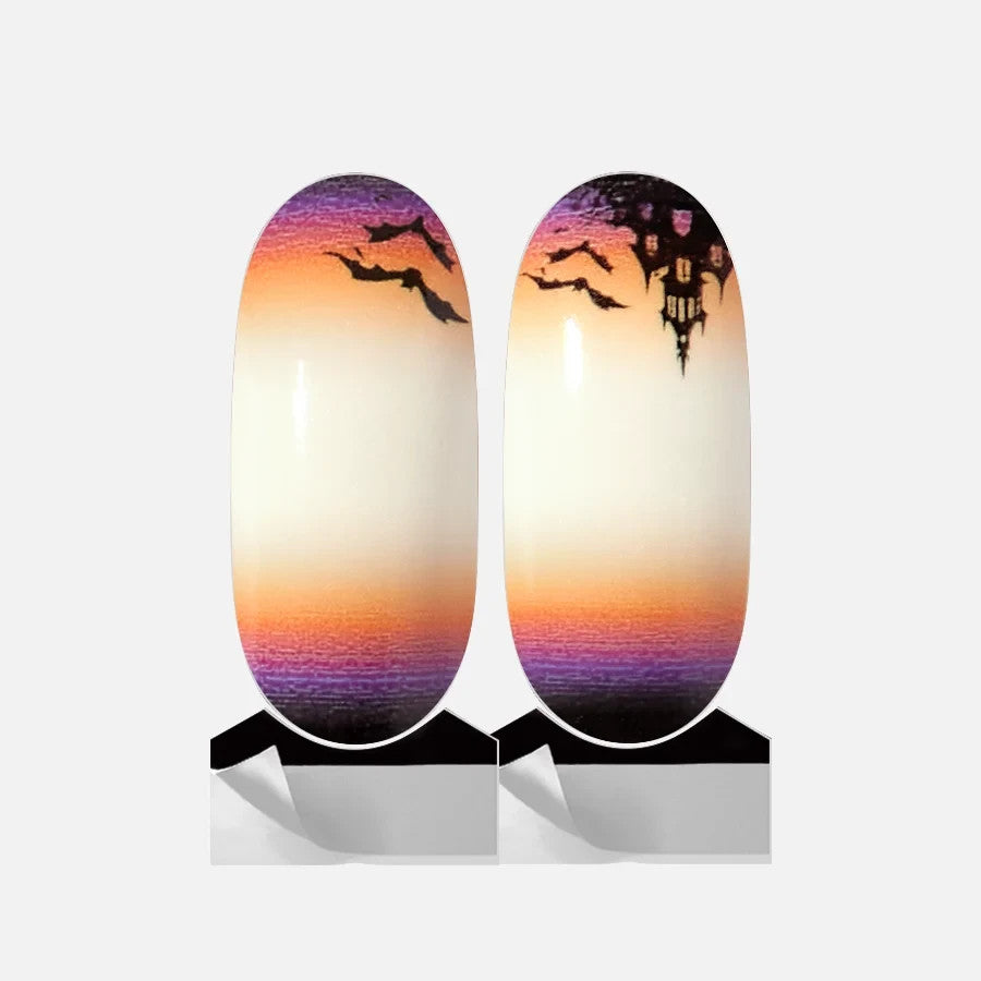 Glow-in-the-Dark Halloween Nail Polish Strips - Spooky Manicure Set