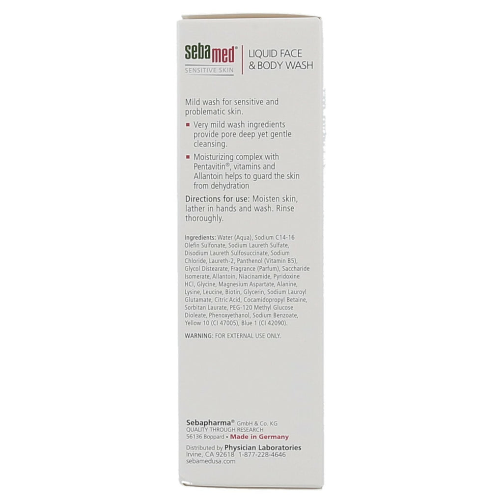 Sensitive Skin Liquid Body & Face Wash - Soap-Free, 200mL