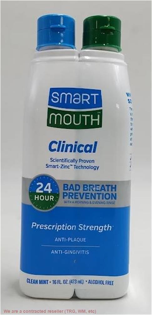 SmartMouth Clinical Fresh Mint Mouthwash 16 fl oz - Anti-Plaque & Bad Breath