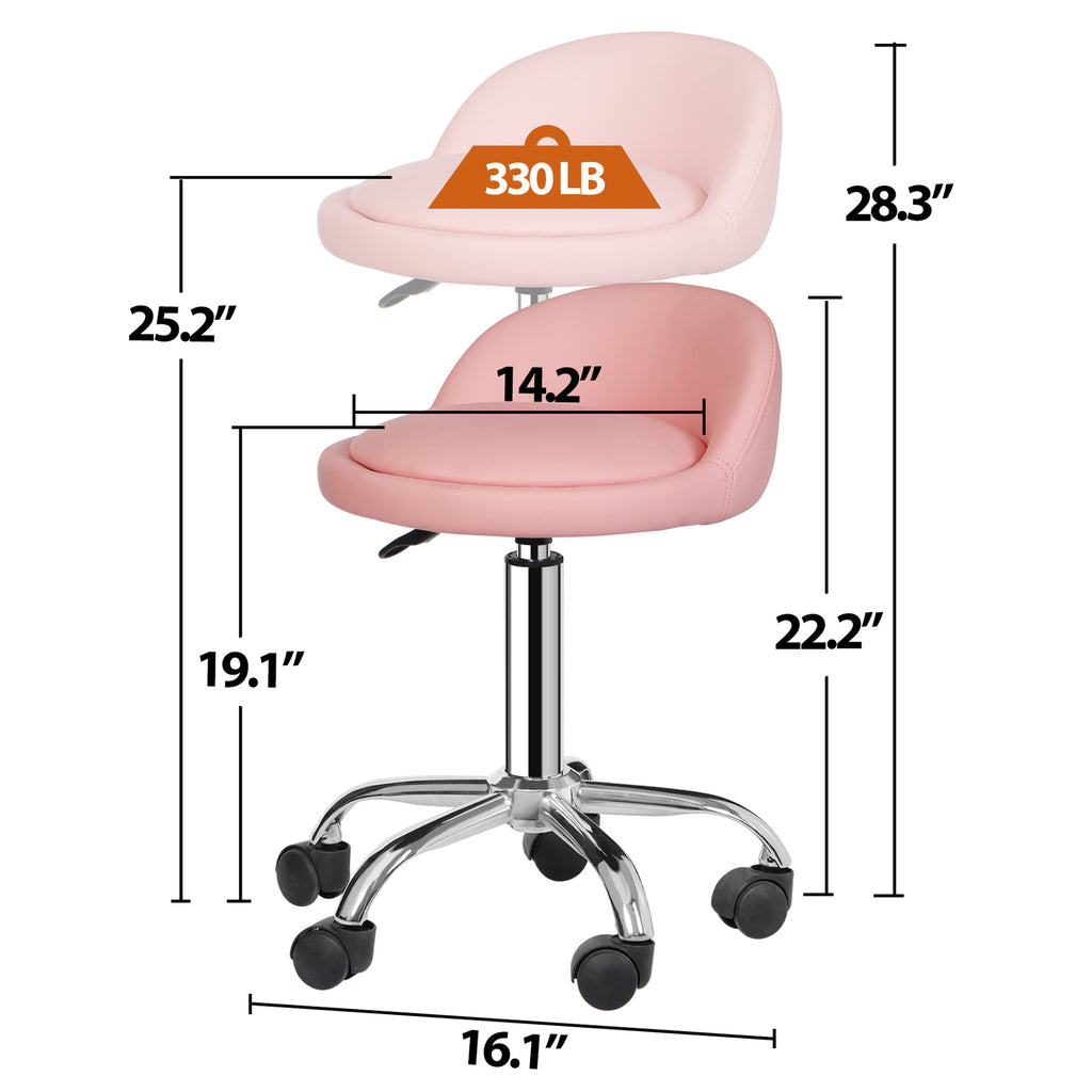 Adjustable Hydraulic Rolling Stool for Salon Spa Massage Chair - Multi Color