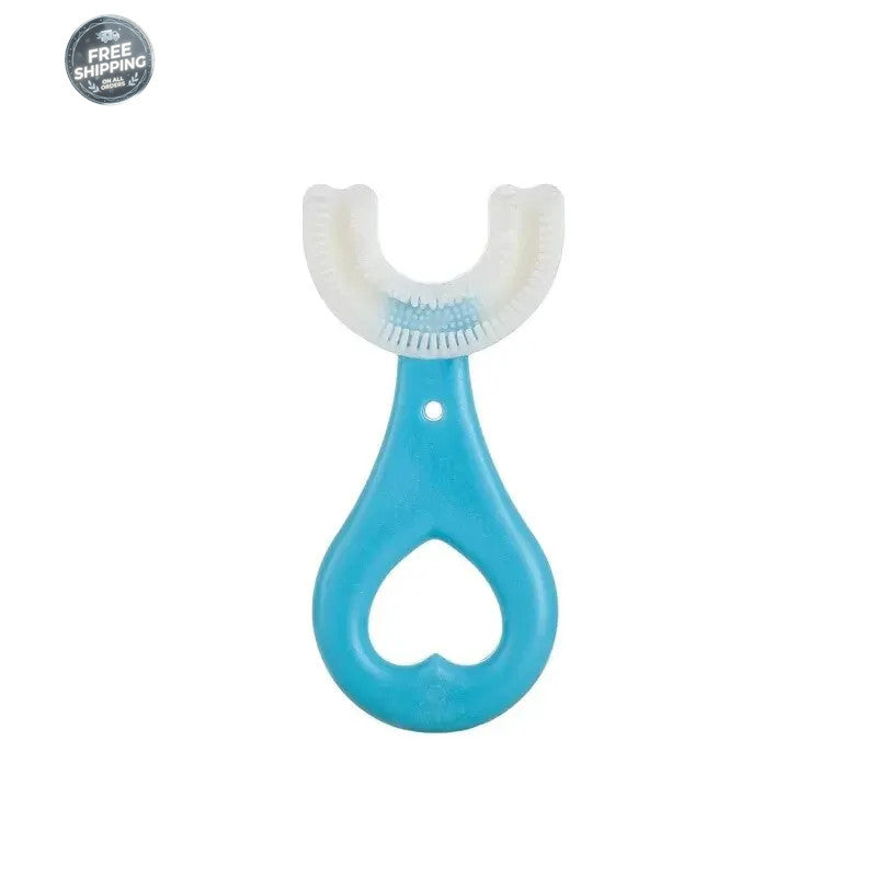 Children's U-Shaped Toothbrush Pack of 2 for Ages 4-6 - Gentle Oral Cleaner